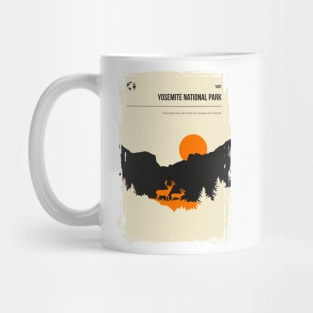 Yosemite National Park California Nature Minimal Travel Poster Mug